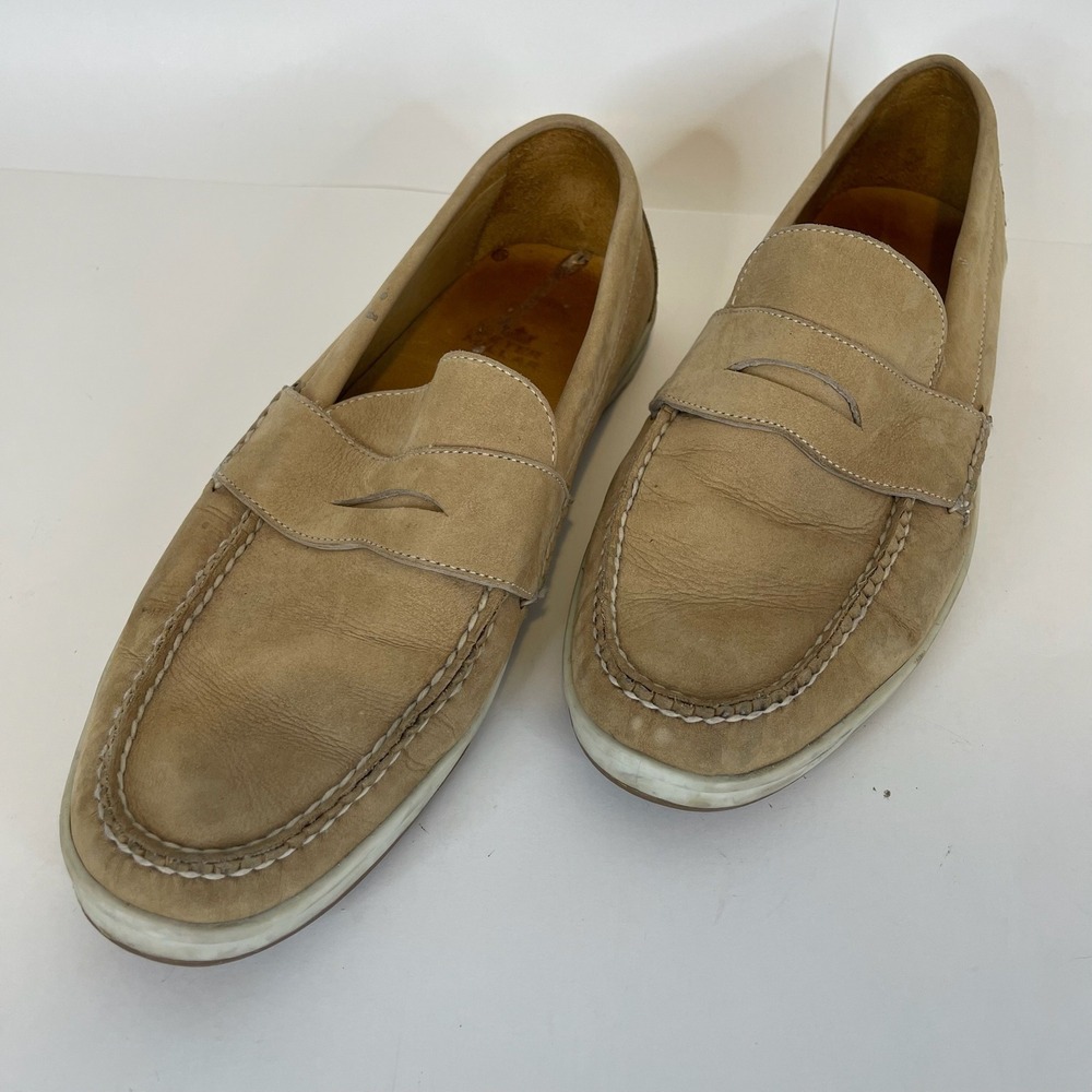 Peter Millar Men Excursionist Penny Loafer Suede Leather Old Money-8.5W Wide-K-3